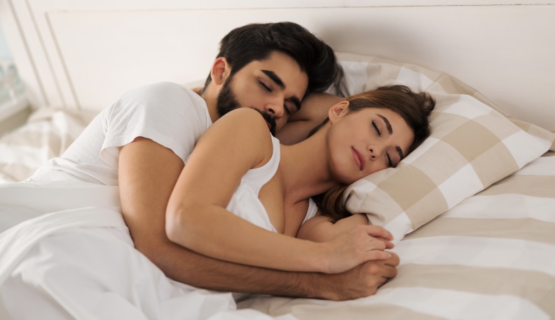 couple’s sleeping position